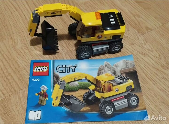 Lego City 4203 Экскаватор и транспортёр