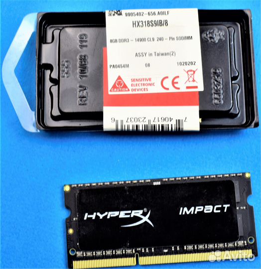 DDR3 8 GB 1866 mhz HyperX Fury sodimm Игровая