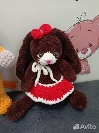 Кроликигрушки вязанные на заказ