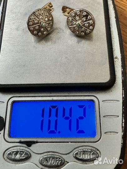 Золотые серьги СССР 750 проба