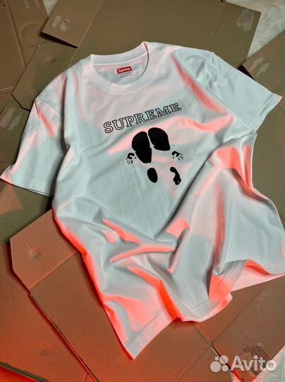 Футболка Supreme Белая хлопковая