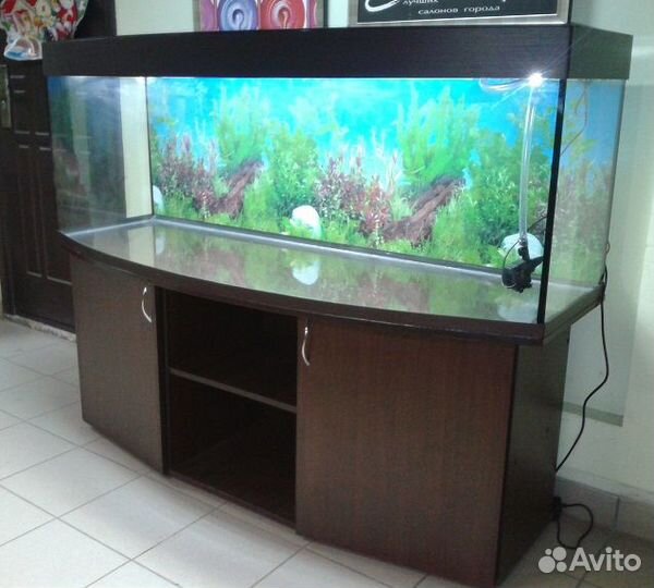 Аквариум700 свет биофильтр фон подставка