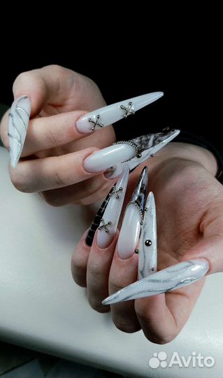 Креативный маникюр, крейзи наращивание, дизайн