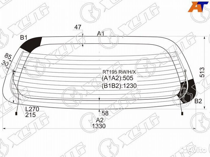 Стекло заднее