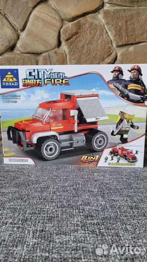 Конструктор City Пожарная техника 4 в 1
