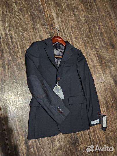 Пиджак для мальчика 152 новый серый van cliff