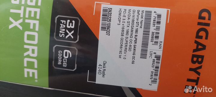 Видеокарта gtx 1660 super 6gb gigabyte