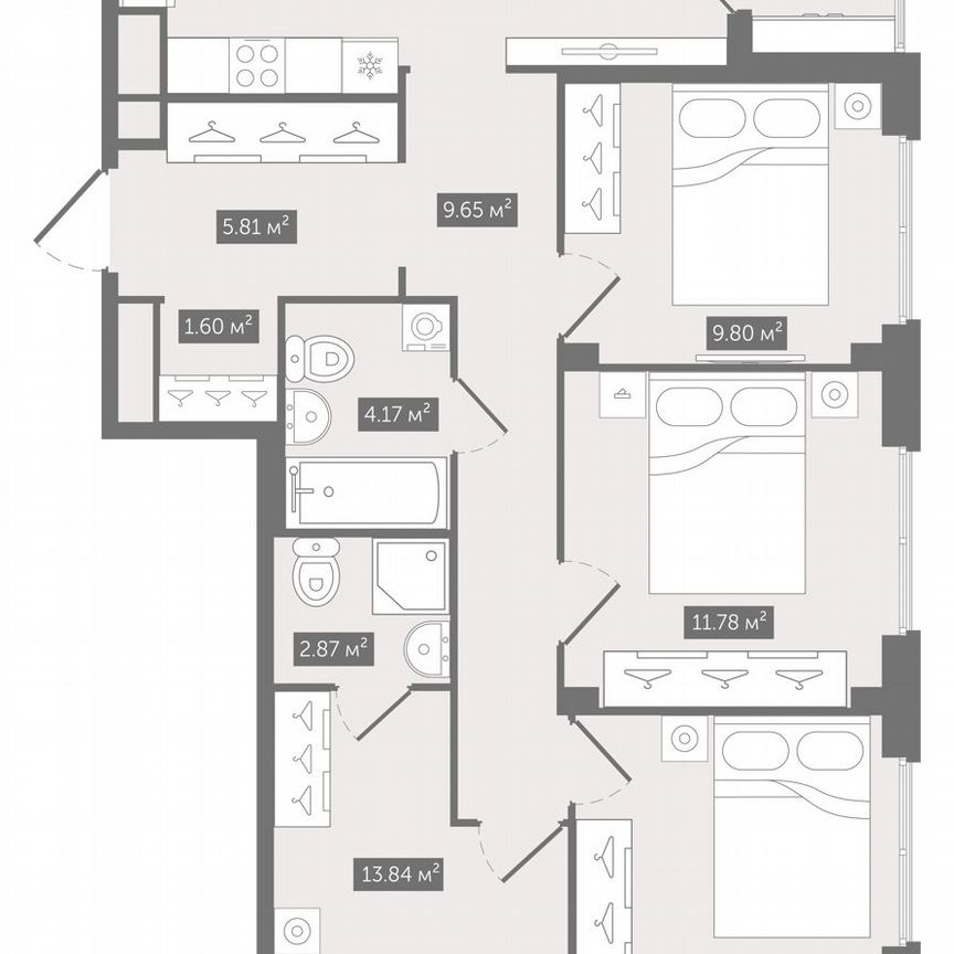 4-к. квартира, 94,3 м², 5/10 эт.