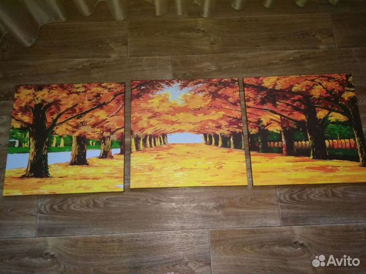 Модульные картины - триптих осень