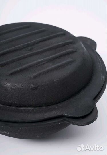 Чугунная крышка-сковородка на 12л