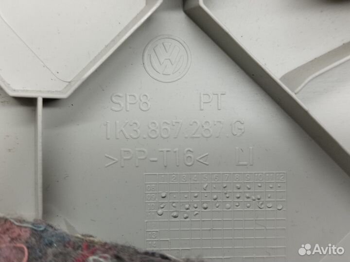 Обшивка стойки салона VW Golf 6 1K3867287G