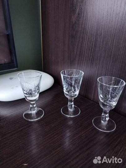 Фужеры хрустальные СССР. Рюмки СССР. Фужеры СССР