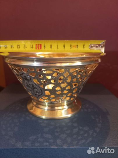 Серебряная ваза, конфетница,фруктовница, Кубачи