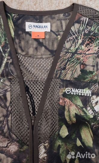 Жилет охотничий, лёгкий смесовпя ткань + сетка