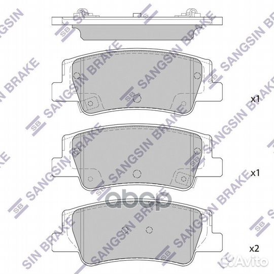 Колодки тормозные HP4335 Sangsin brake