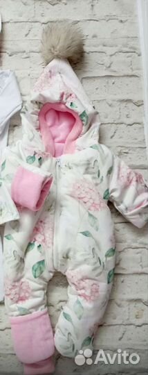 Конверт одеяло на выписку + комбинезон с шапочкой