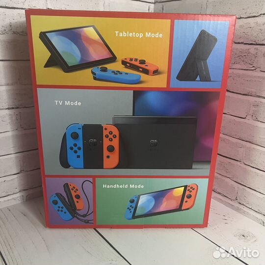 Nintendo Switch oled 64 Gb Синий/Неоновый красный