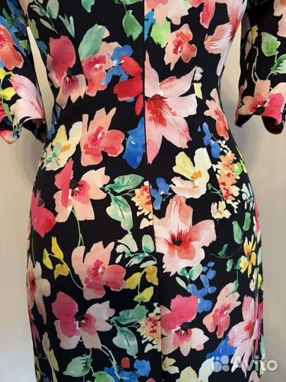 Платье Zara мини S 42/44 цветочный принт
