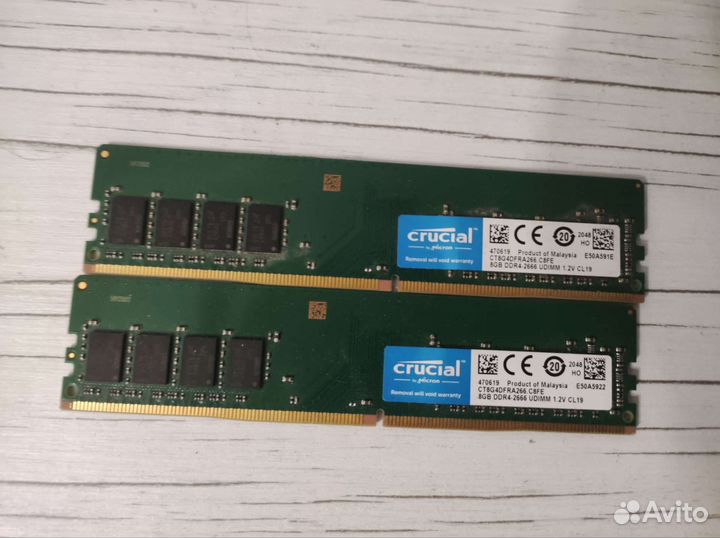 Оперативная память ddr4 16gb crucial 2666