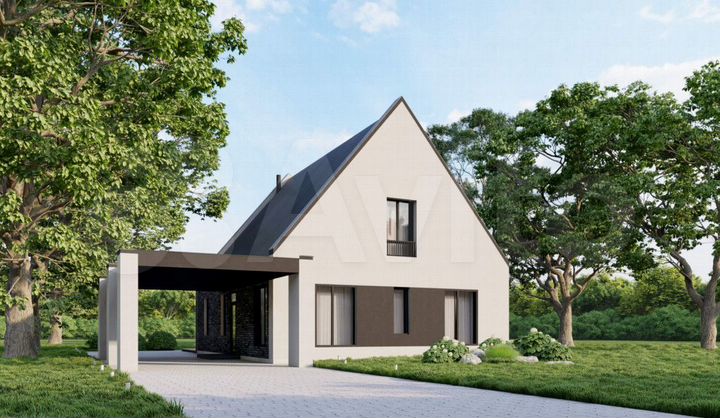 Коттедж 166 м² на участке 8 сот.