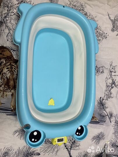 Ванночка для купания складная с термометром