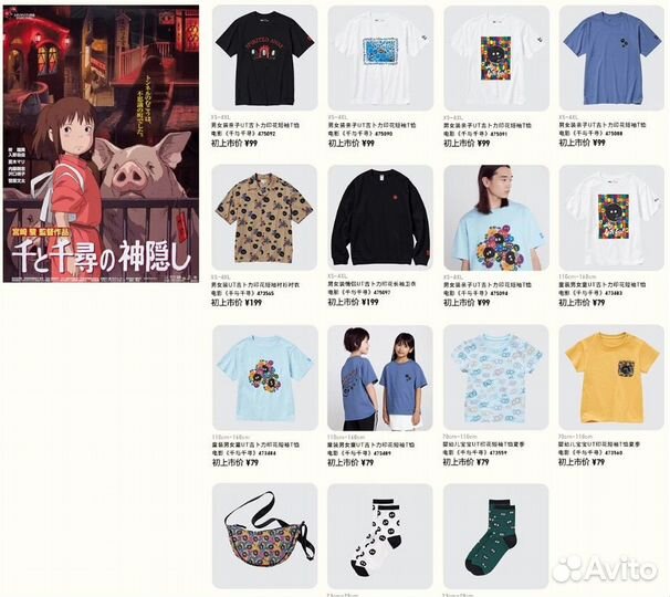 Коллекция Uniqlo x Studio Ghibli