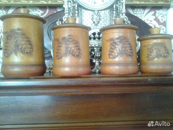 Наборы посуды из кедра, сосны