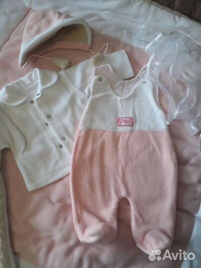 Комплект на выписку для девочки зима