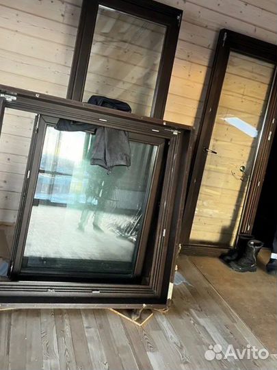 Деревянные окна со стеклопакетом бу