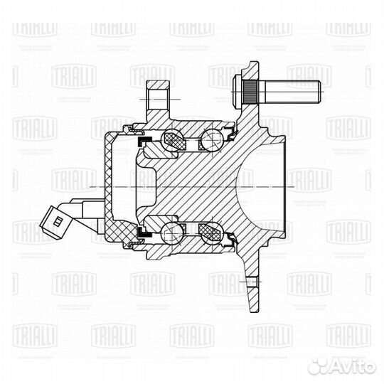 Ступица с подшипником hyundai solaris/KI
