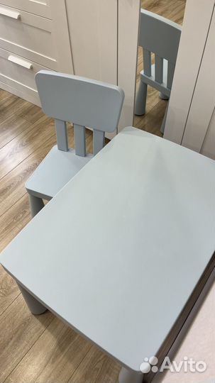 Детский стол и стул IKEA маммут