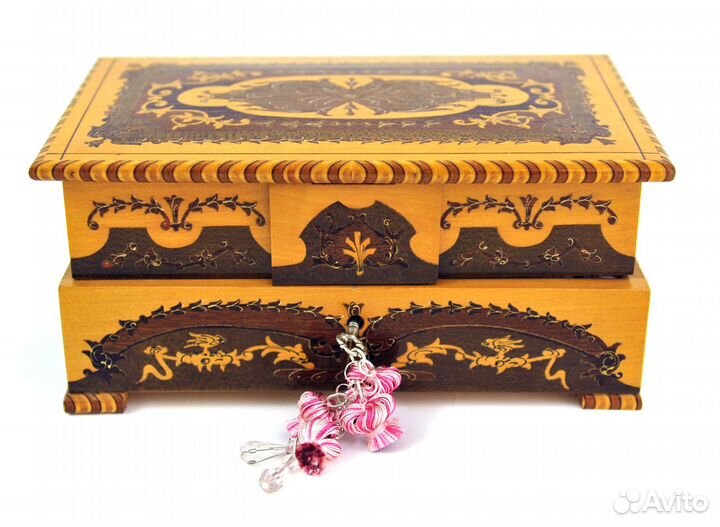 Редкая Музыкальная Шкатулка с Двумя Балеринами