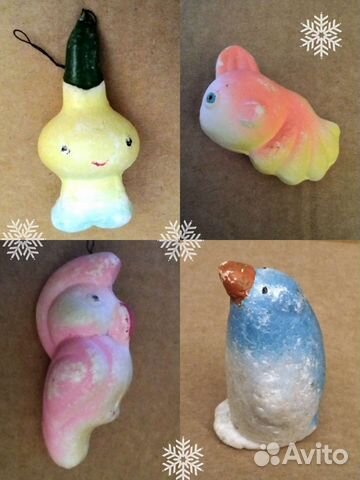 Набор елочных игрушек пенопласт периода СССР