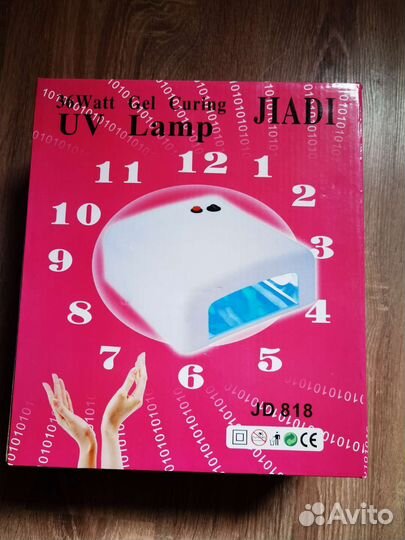 Уф лампа для ногтей и упаковка переводки