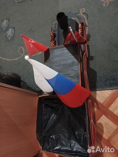 Поезд победы поделка 90*33