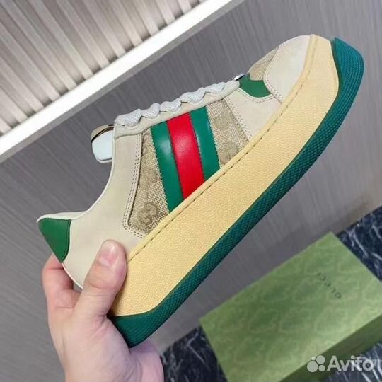 Кеды Gucci Screener Кроссовки Гучи premium