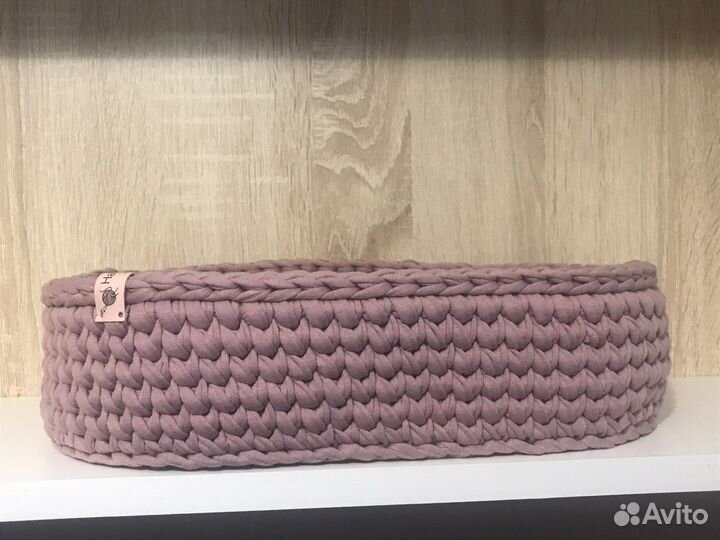 Вязаные корзинки ручной работы