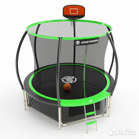 Батут Jump Power 10 ft Pro Inside Basket Green