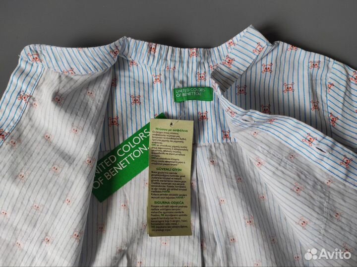 Рубашка летняя детская Benetton 80 86 новая