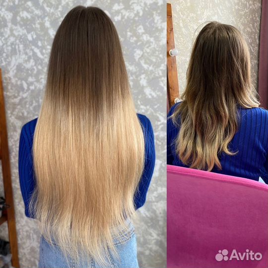 Наращивание биопротеиновых волос на Микро колечки