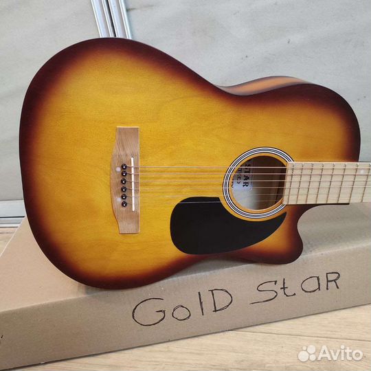Гитара акустическая с широким грифом новая