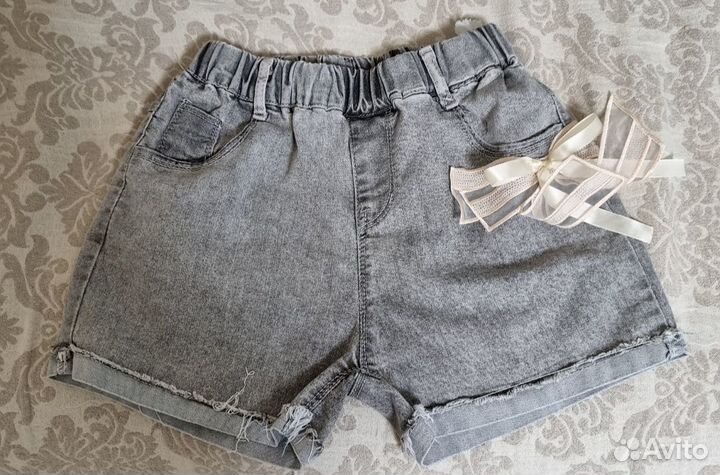Джинсовые шорты для девочки 140 146