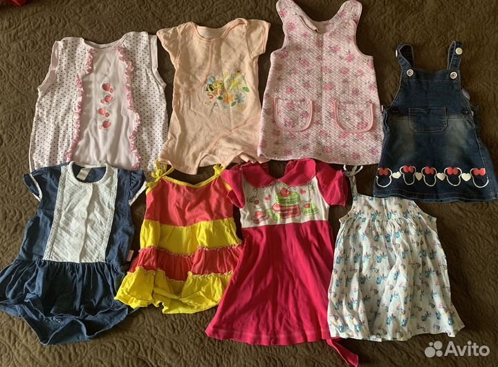Вещи пакетом на девочку 74 80