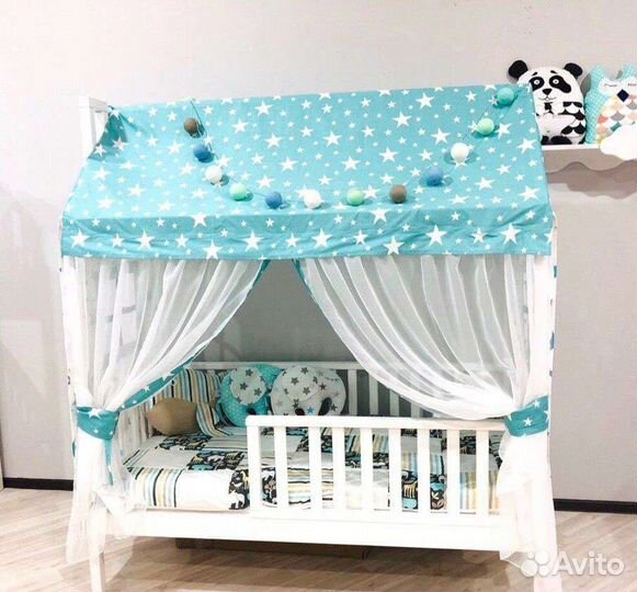 Текстиль для кроватки домика