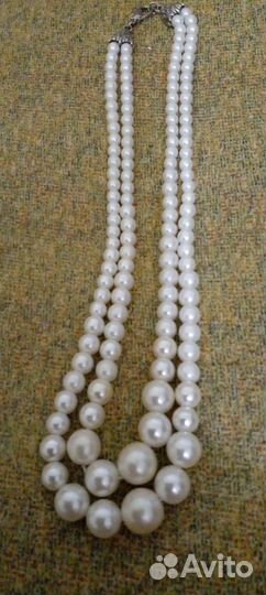 Бусы из лечебн янтаря СССР и натур жемчуга СССР