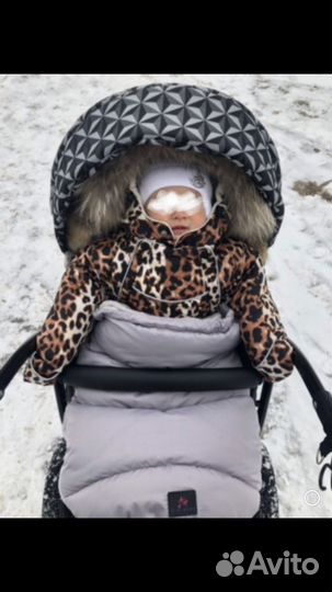 Зимний конверт в коляску