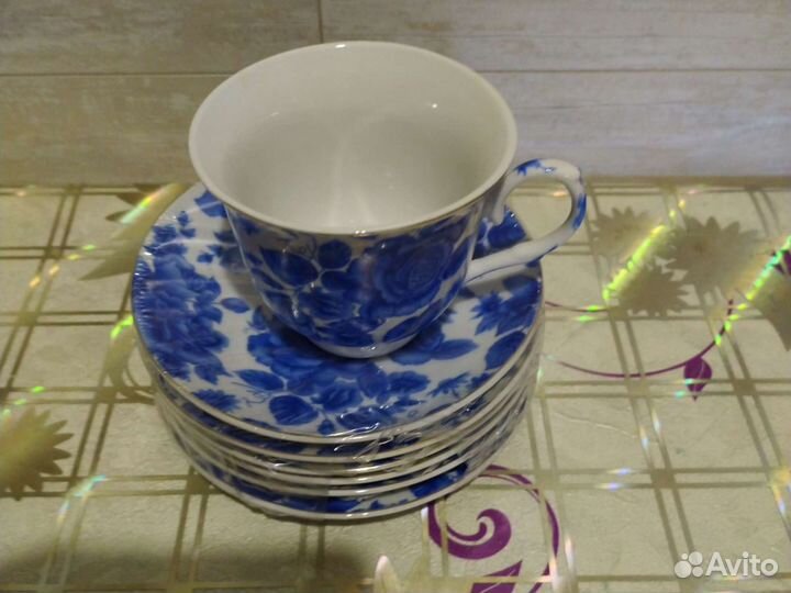 Набор чайной посуды новый