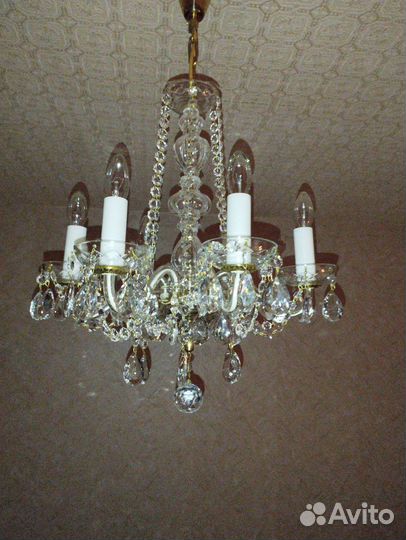 Люстра хрустальная чехословакия СССР