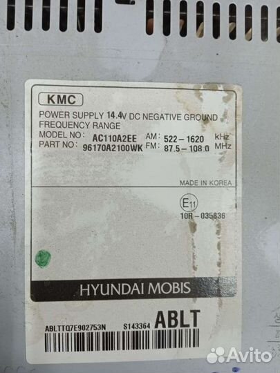 Штатная магнитола Kia ceed 2 JD