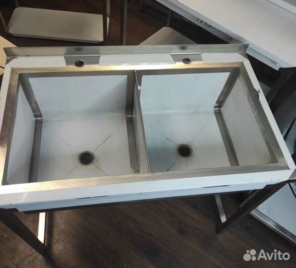 Мойка двойная из нержавейки новая